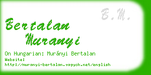 bertalan muranyi business card